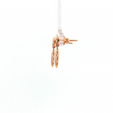 Pink Mother of Pearl & 0.04ctw Diamond Earrings | 14K Rose
