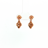 Pink Mother of Pearl & 0.04ctw Diamond Earrings | 14K Rose
