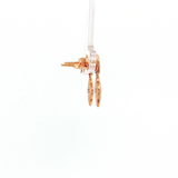 Pink Mother of Pearl & 0.04ctw Diamond Earrings | 14K Rose