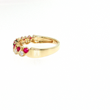 14kt Yellow Gold 0.25ct AA Ruby & 0.16ct VS Diamond Ring