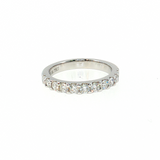 14K White Gold Prong-Set Round Diamond Wedding Band