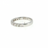 14K White Gold Prong-Set Round Diamond Wedding Band