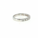 14K White Gold Prong-Set Round Diamond Wedding Band