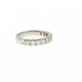 14K White Gold Prong-Set Diamond Wedding Band