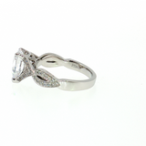 Platinum Infinity Diamond Semi-Mount Ring