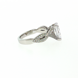 Platinum Infinity Diamond Semi-Mount Ring
