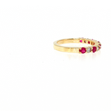 14K Yellow Gold Ruby & Diamond Shared Prong Ring (1.02 TCW)