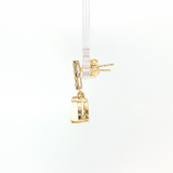14K Yellow Gold Pear Opal & Diamond Dangle Earrings (1.08 TCW)