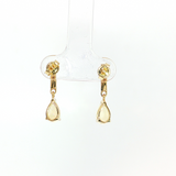 14K Yellow Gold Pear Opal & Diamond Dangle Earrings (1.08 TCW)