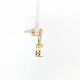 14K Yellow Gold Pear Opal & Diamond Dangle Earrings (1.08 TCW)