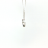 14K White Gold Star Slide Tourmaline & Diamond Pendant