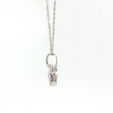 14K White Gold Cushion Precious Topaz Pendant (2.40ct)