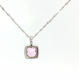 14K White Gold Cushion Precious Topaz Pendant (2.40ct)