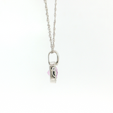 14K White Gold Cushion Precious Topaz Pendant (2.40ct)