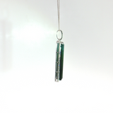 14K White Gold Blue-Green Tourmaline Geometric Pendant (16.44ct)