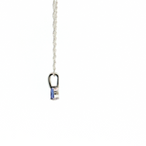 0.50 Ct Round Tanzanite Slide Pendant in 14K White Gold | 18" Chain
