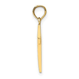 14k Beveled Cross Charm C3785