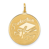 14k GRADUATION DAY Engravable Disc Charm A1076