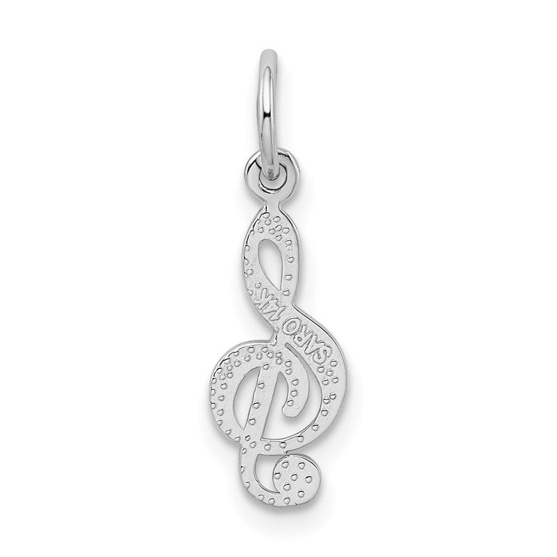 14k White Gold Treble Clef Charm WCH73