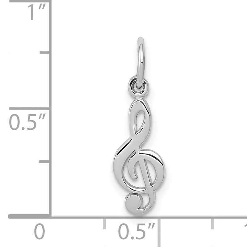 14k White Gold Treble Clef Charm WCH73