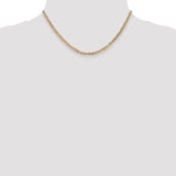 14K 10 inch 3mm Concave Anchor with Lobster Clasp Chain CCA080