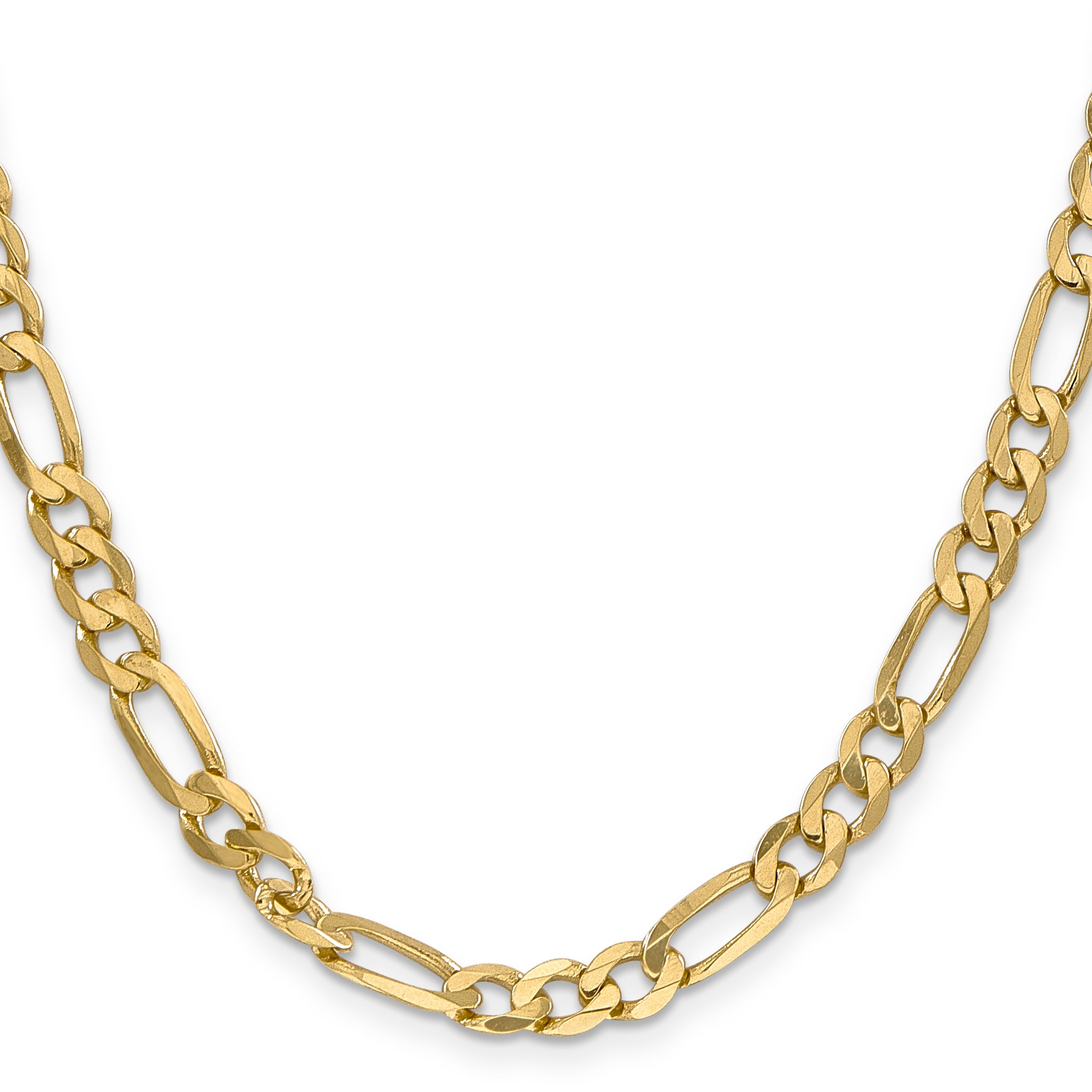 14K 26 inch 6.25mm Flat Figaro with Lobster Clasp Chain FFL160