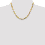 14K 26 inch 5.5mm Concave Open Figaro with Lobster Clasp Chain LFG140