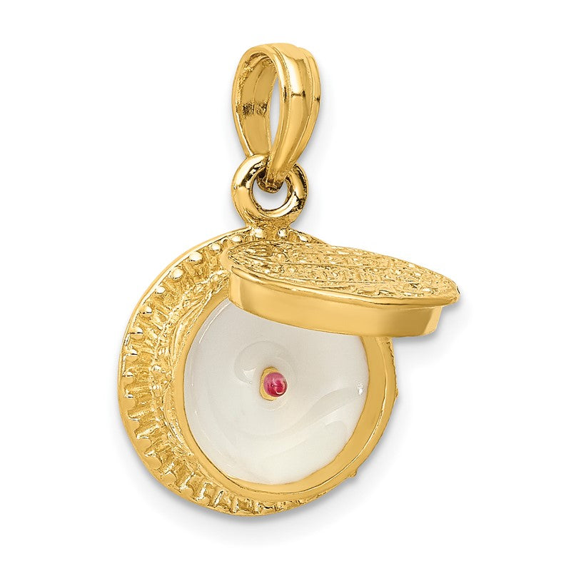 14k 3-D Birthday Cake Opens with Enameled Candle Inside Pendant C2171
