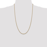 14K 26 inch 1.5mm Semi-Solid Round Box with Lobster Clasp Chain BC140
