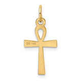 14K Laser Designed Ankh Cross Charm XR1064