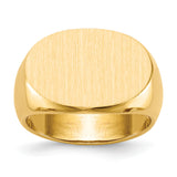 14k 19.0x13.0mm Open Back Mens Signet Ring RS257