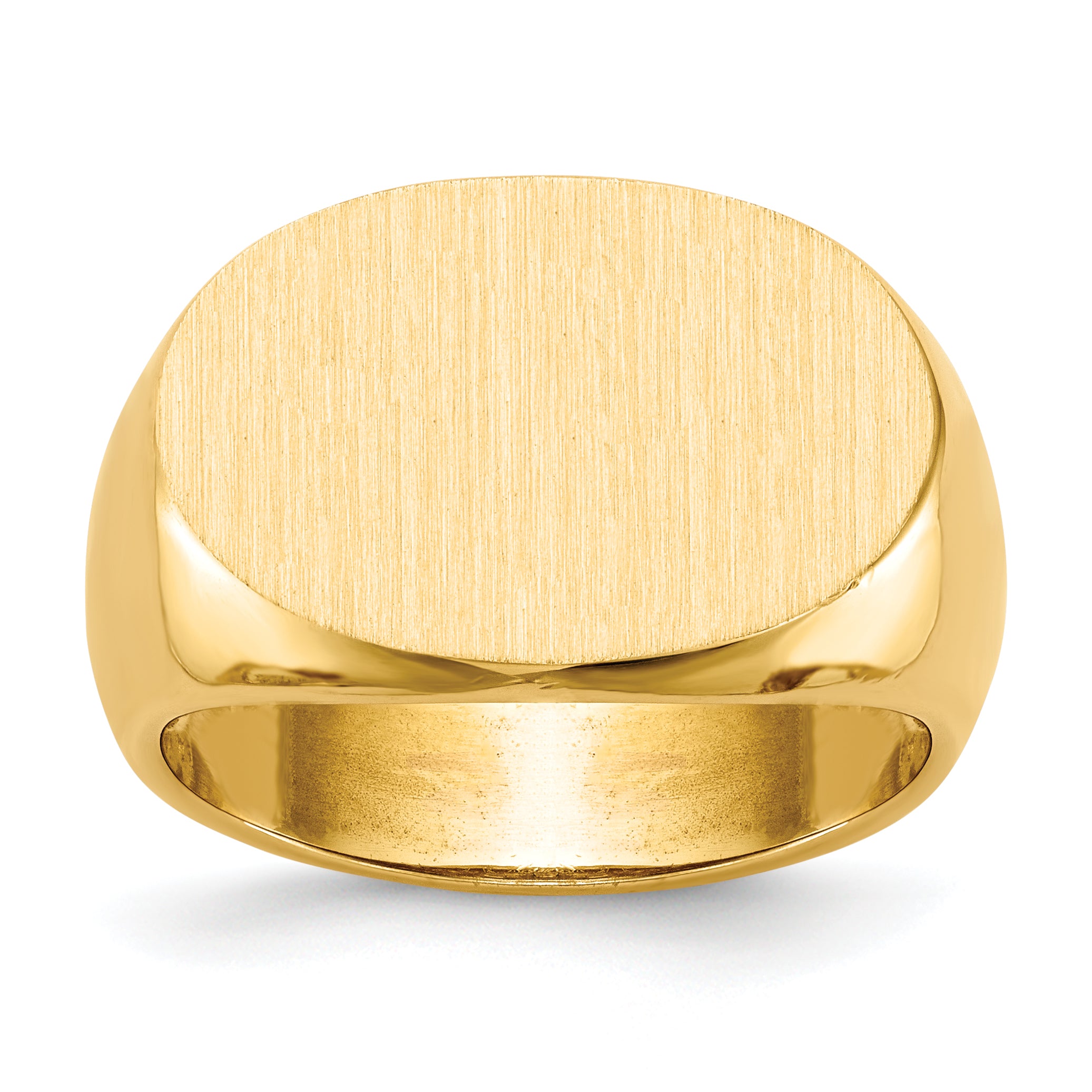 14k 19.0x13.0mm Open Back Mens Signet Ring RS257
