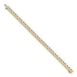 14k Complete 17 carat Round AA Diamond 4-prong 7 inch Tennis Bracelet X2048AA