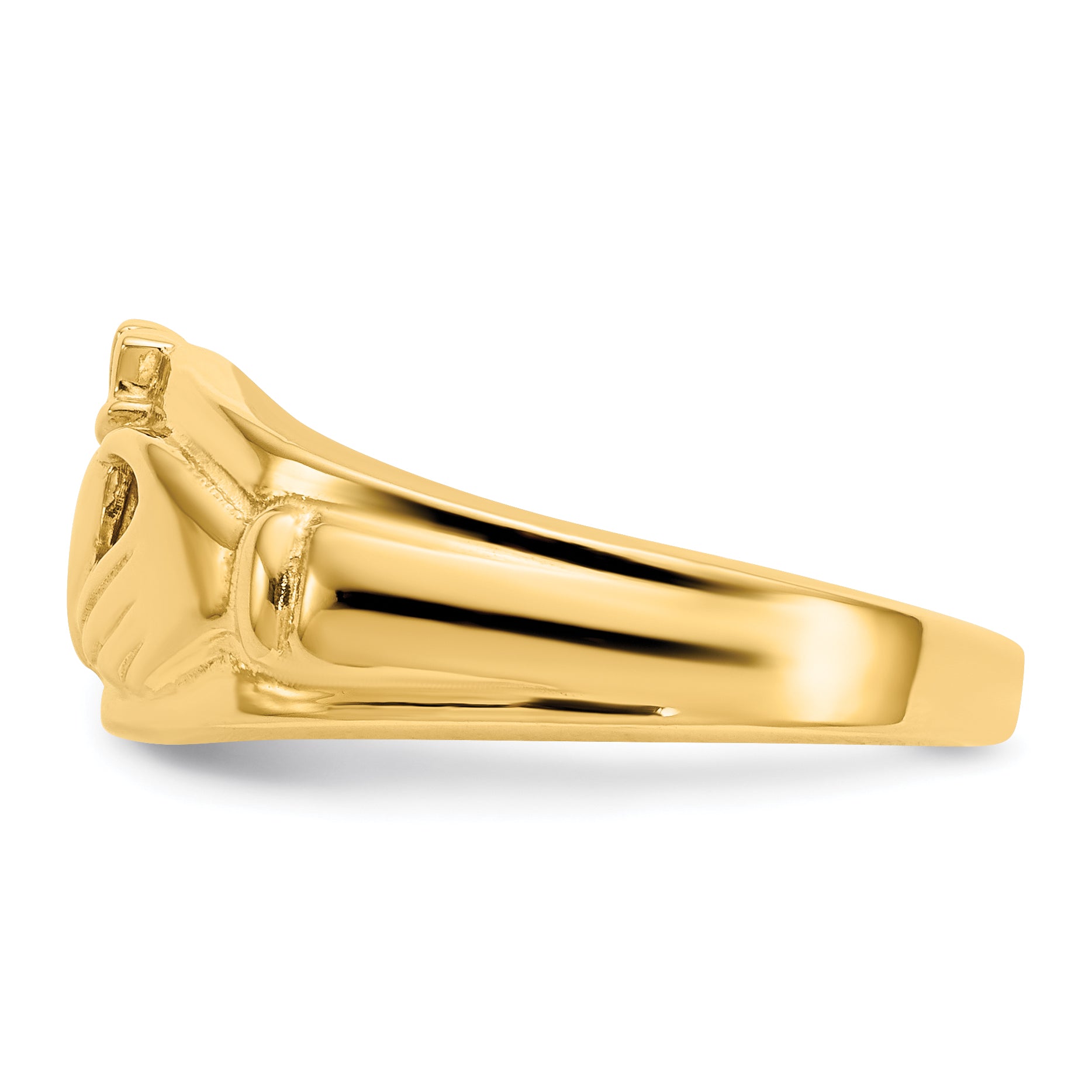 14k Ladies Polished Claddagh Ring D1853