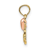 14k Two-tone MOM with Heart Pendant K1427