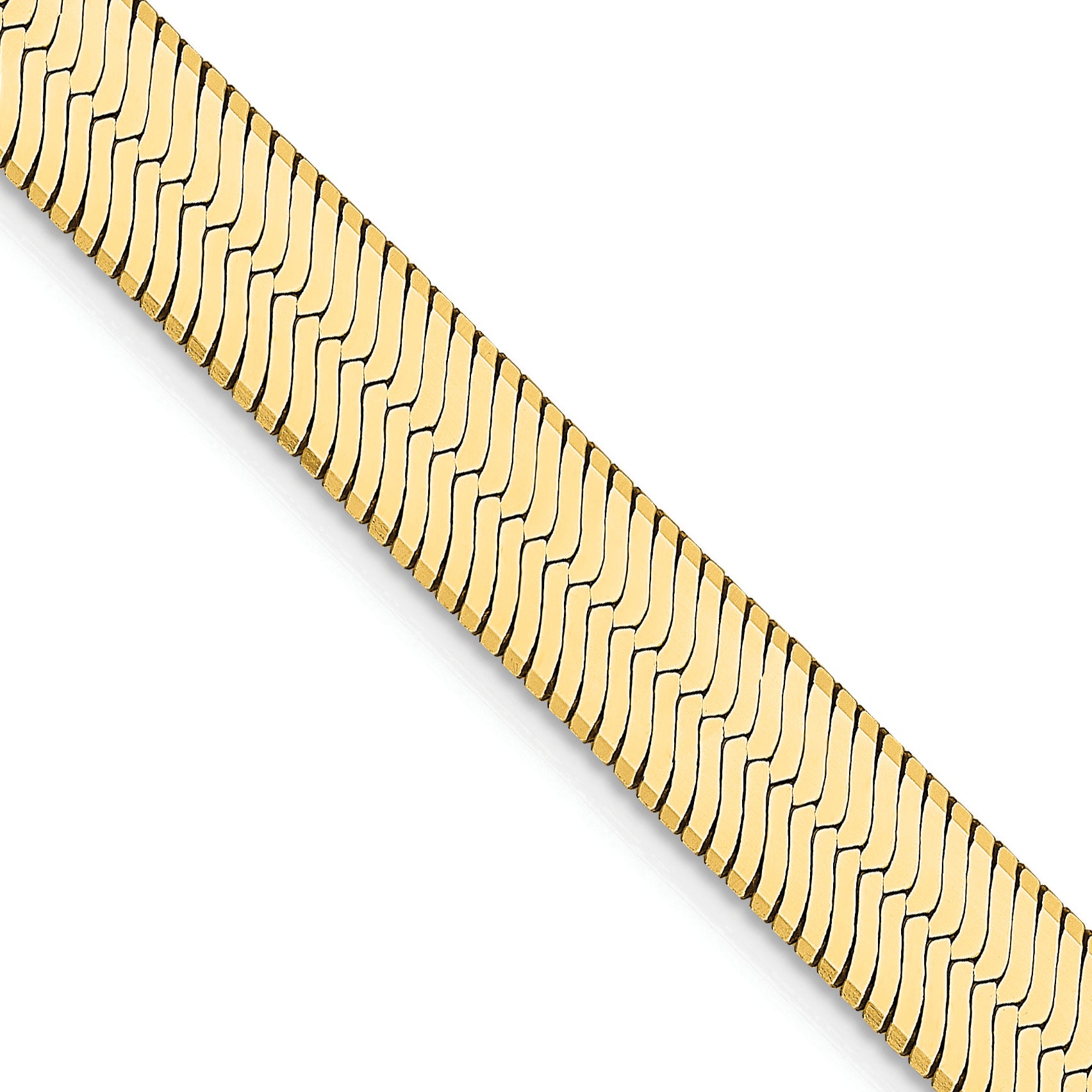 14K 16 inch 6.5mm Silky Herringbone with Lobster Clasp Chain SLK065