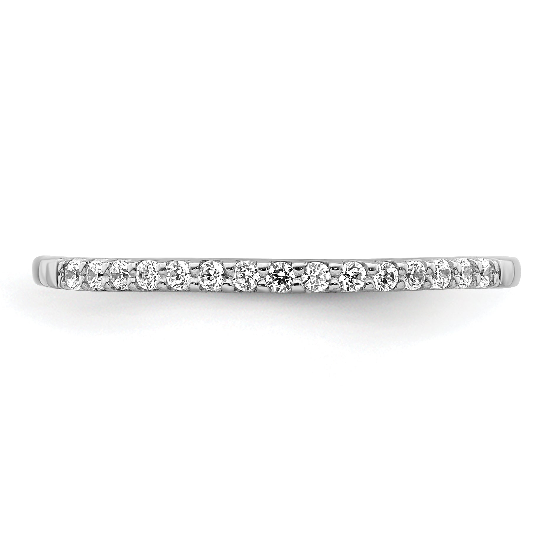 14k White Gold 2mm 1/8 carat Diamond Band RM5622