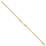 14k Polished Solid Chain/Solid Plate Flat Anchor Link 22.5x4.5mm Plate 7 inch ID Bracelet LID71