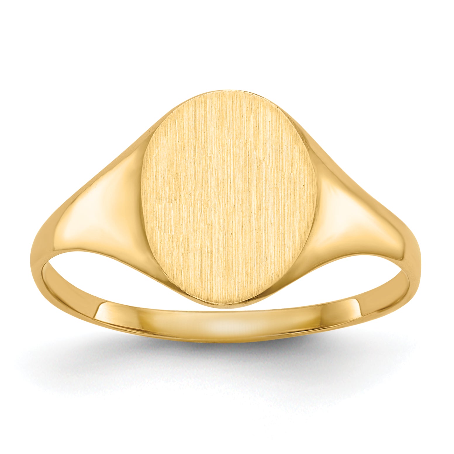 14k 8.5x10.0mm Closed Back Signet Ring RS100