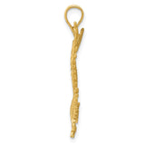 14k Polished and Diamond-cut Eagle Pendant K6003