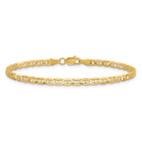 14K 10 inch 3mm Concave Anchor with Lobster Clasp Chain CCA080