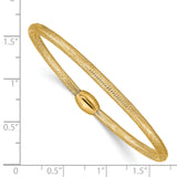 14K 3mm Woven Mesh Slip-on Stretch Bracelet SF2746