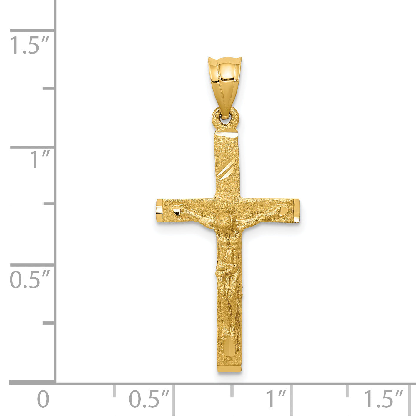 14k Crucifix Pendant D172