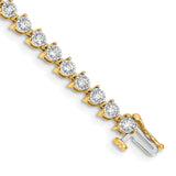 14k White Gold Complete 2 carat Diamond Illusion Setting 7 inch Tennis Bracelet BM4656