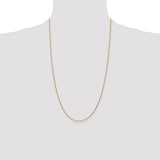 14K 14 inch .95mm Diamond-cut Cable with Lobster Clasp Chain PEN17