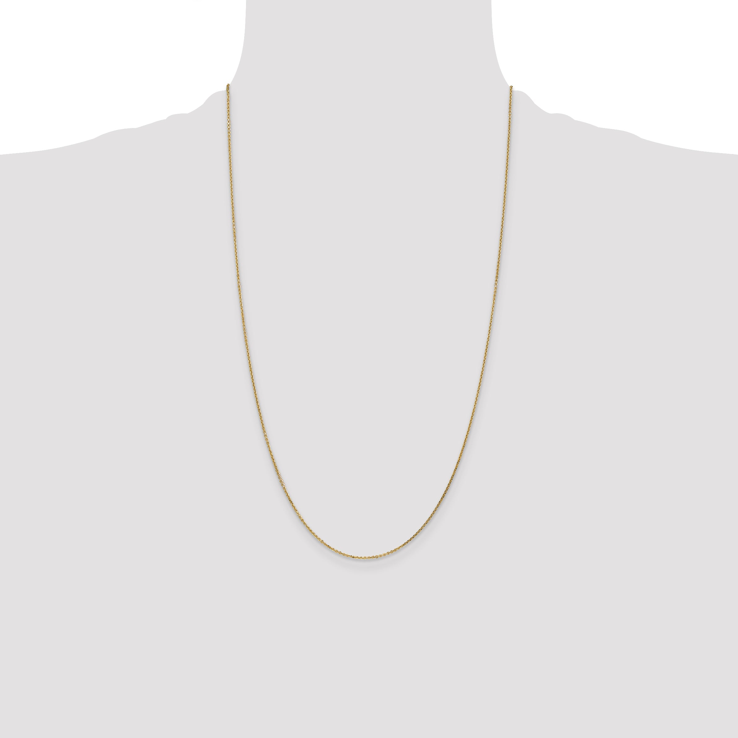 14K 14 inch .95mm Diamond-cut Cable with Lobster Clasp Chain PEN17