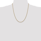 14K 26 inch 1.5mm Semi-Solid Round Box with Lobster Clasp Chain BC140