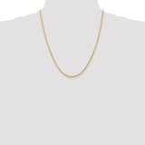 14K 10 Inch 2.25mm Diamond-cut Quadruple Rope Lobster Clasp Anklet QTR018