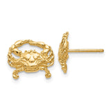14k Polished Crab Post Earrings TF524