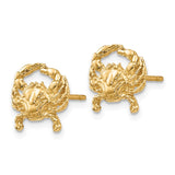 14k Polished Crab Post Earrings TF524